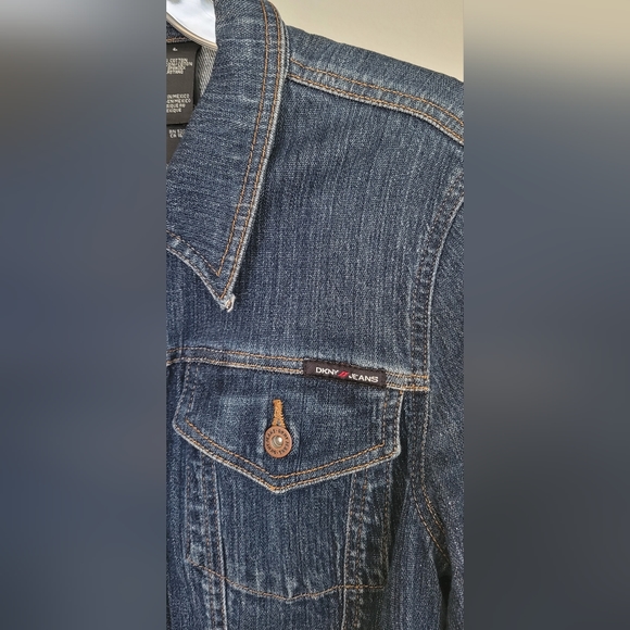 Junior Girls DKNY Denim Jeans Jacket Size L - Picture 6 of 9